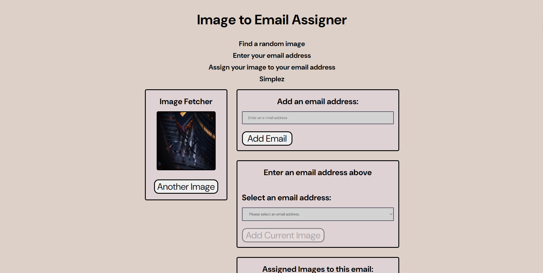 JavaScript Array Assignment Webpage